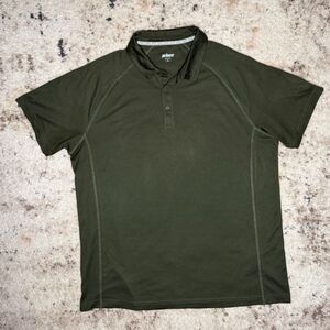 Prince Tennis Military Green Quarter Button Polo